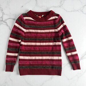 MODCLOTH Holiday Crewneck Striped Sweater Size X Small